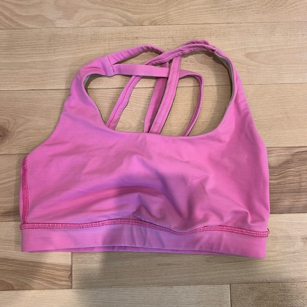 Lululemon Energy Bra, Pink, Size 6